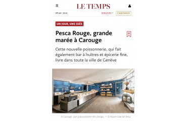 Article du Temps : Pesca Rouge, Grande marée à Carouge